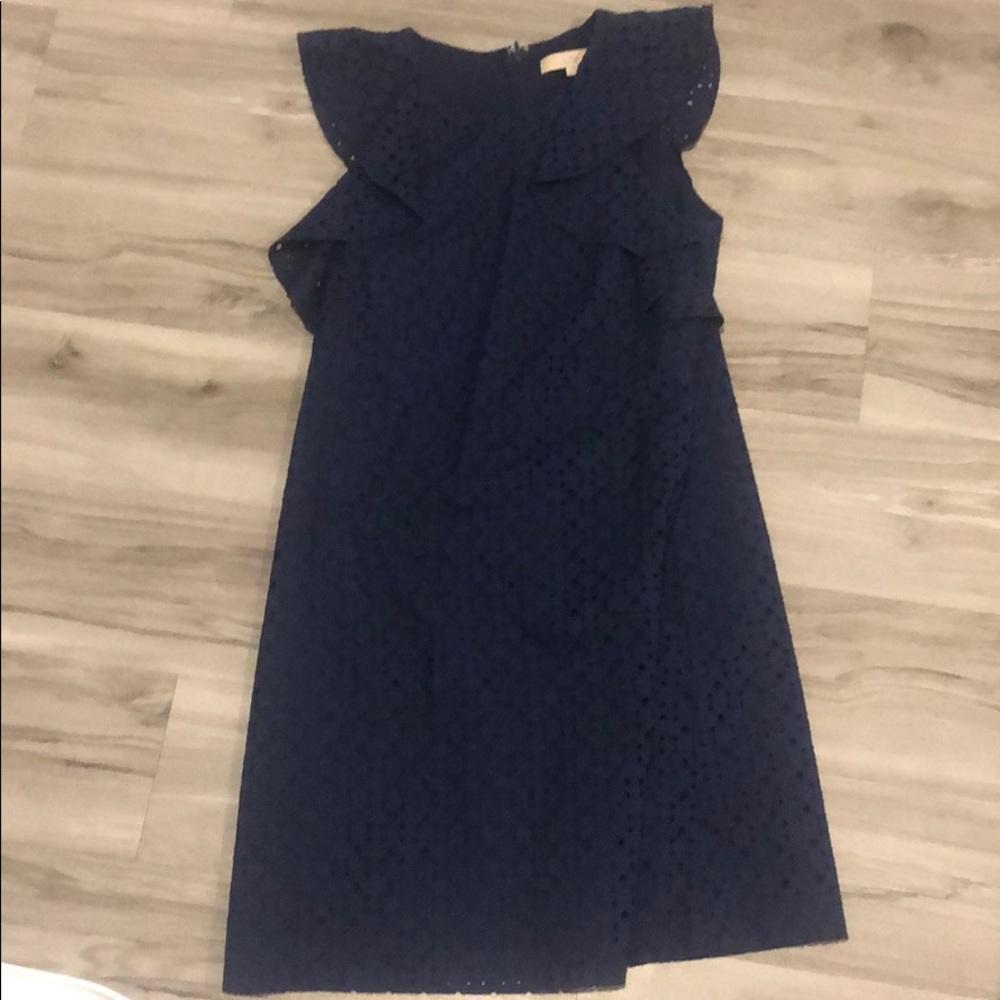 Navy blue eyelet dress loft